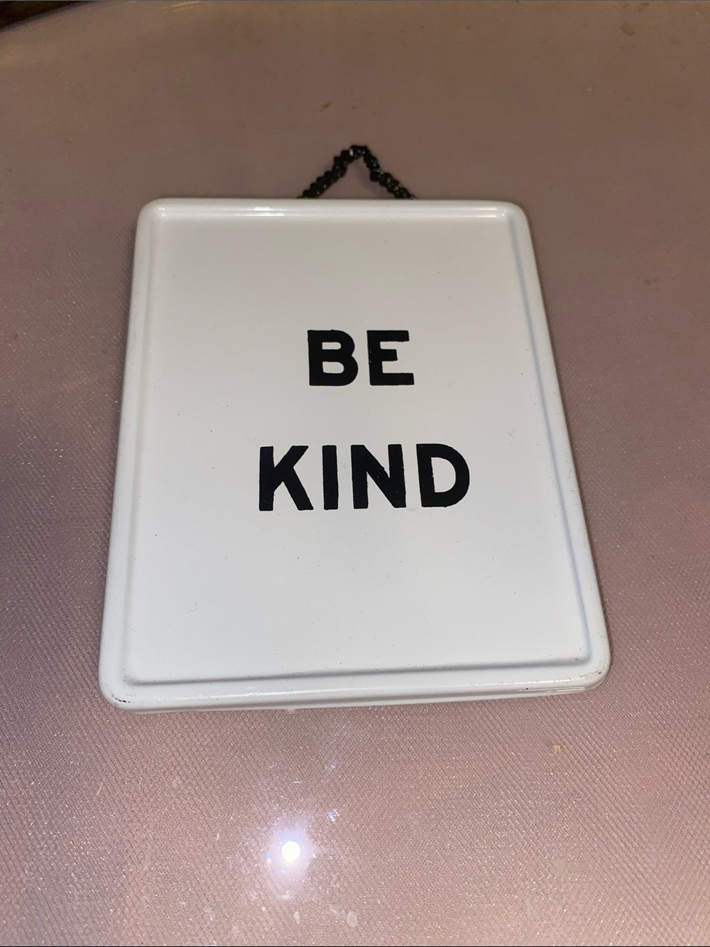 Hearth & Hand with magnolia Be Kind small White Wall Plaque with Black Letters